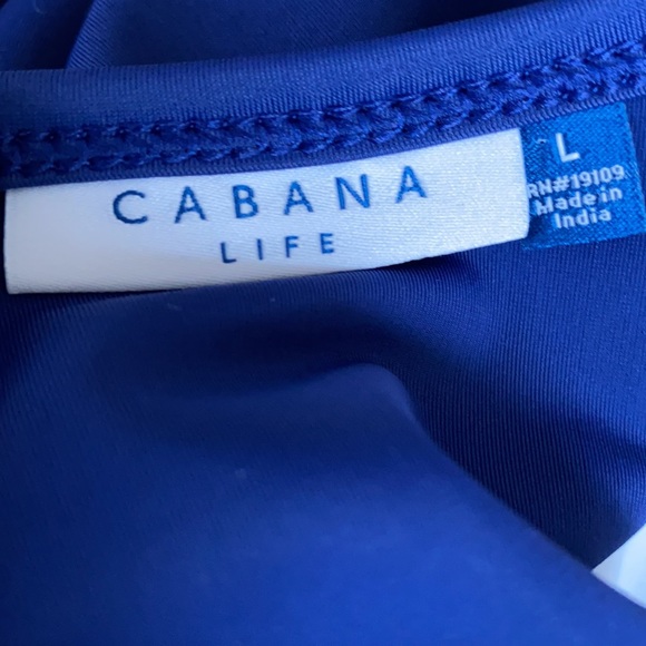 Cabana Life Long Sleeve Rash-guard Swim Top SZ-L - Picture 6 of 9
